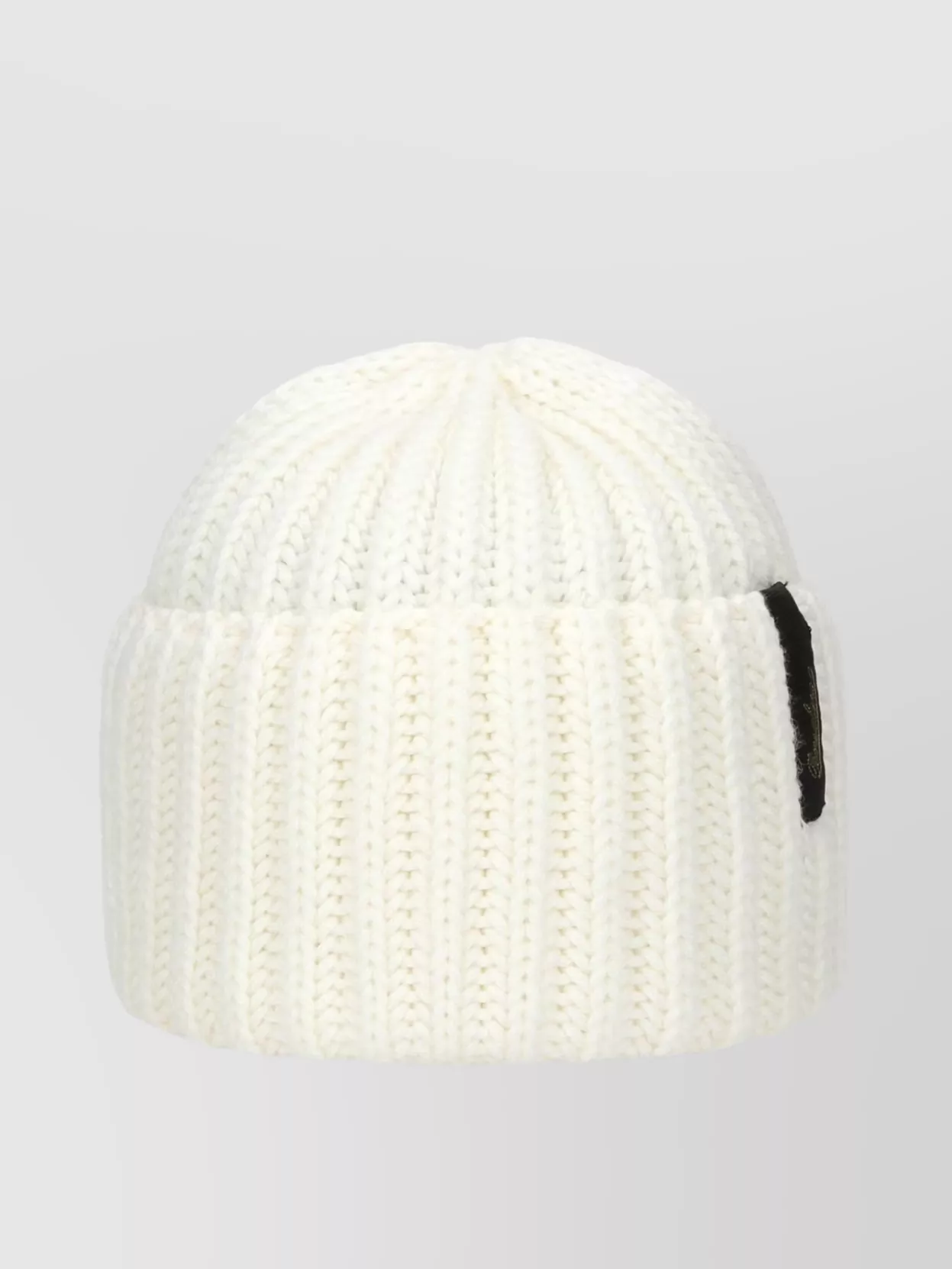 Borsalino Knit Ribbed Cuff Turn-Up Hat