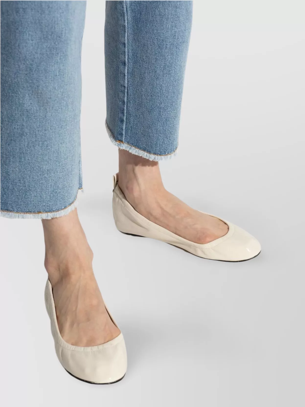 Isabel Marant Ballerina Shoes Leather Textured Finish