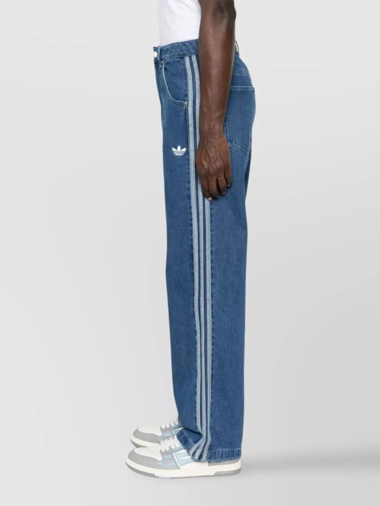 Adidas Stylish Five-Pocket Trousers Side Stripes