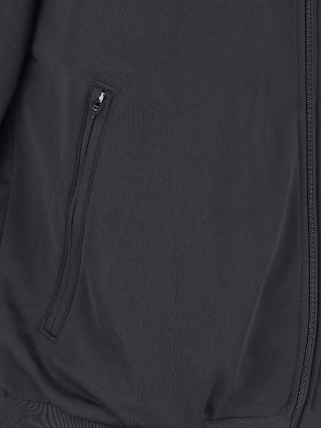 Adidas High Collar Ribbed Cuffs Side Pockets Striped Detail