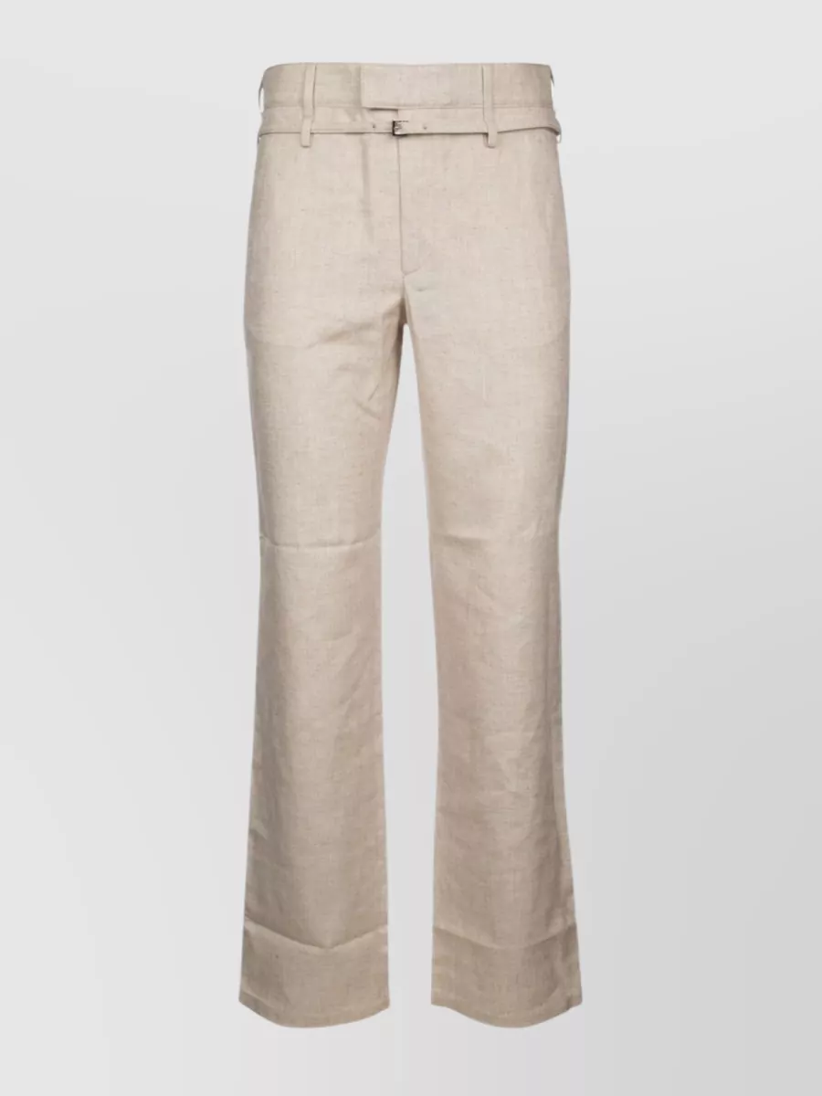 Shop Jacquemus Sophisticated Wide-leg Trousers With Front Pleats In Cream