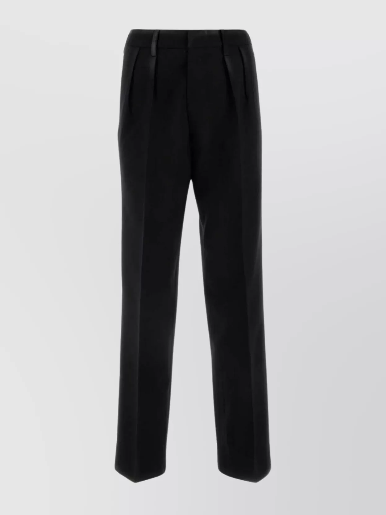 Maison Margiela Wool Trousers With Back Pockets And Belt Loops In Black