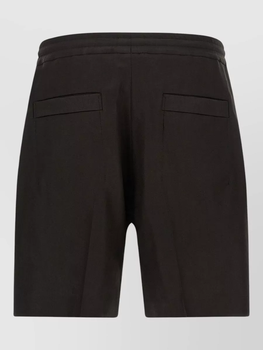 Zegna Linen Pleated Bermuda Shorts