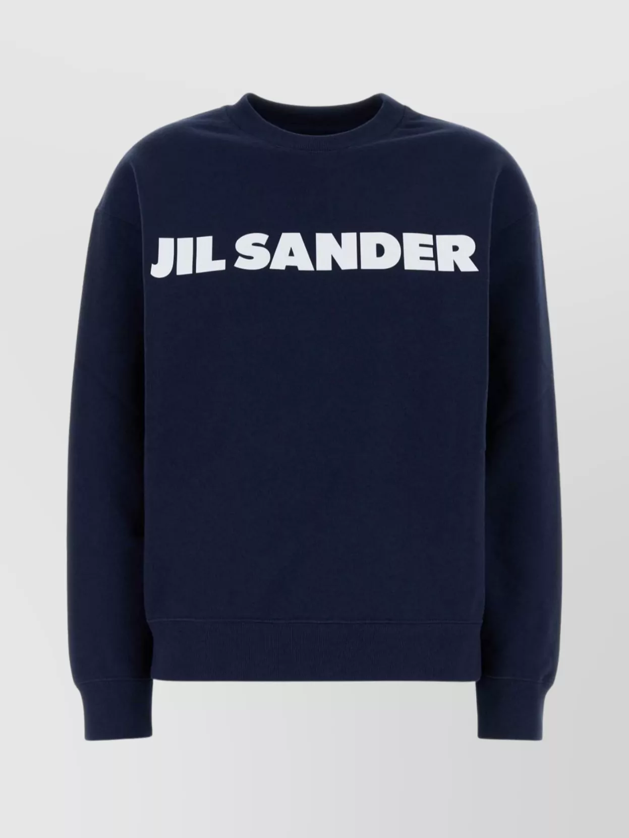 Jil Sander Logo-print Cotton Sweatshirt In Blue