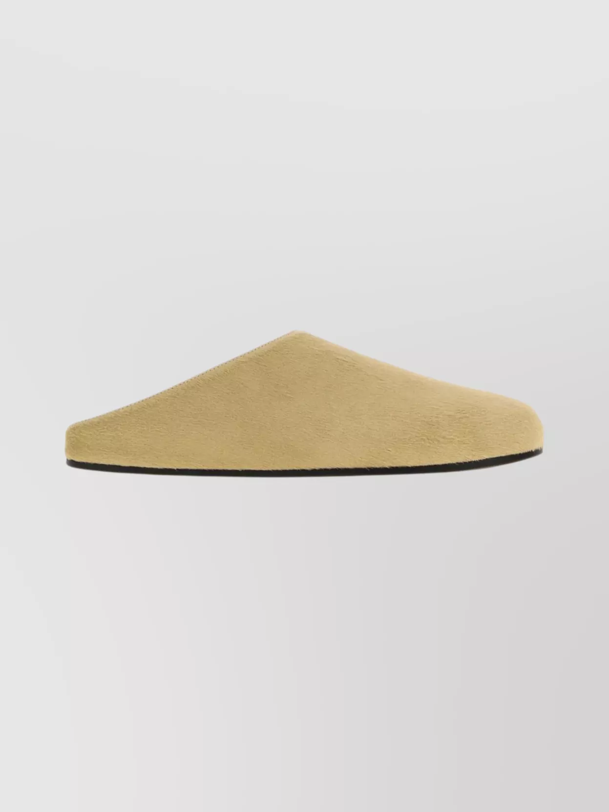 The Row Hudson Calf Hair Closed Toe Slippers In Neutral