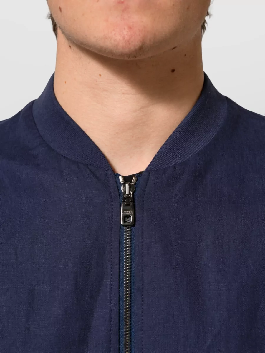 Dolce&Gabbana Linen Single-Breasted Bomber Jacket