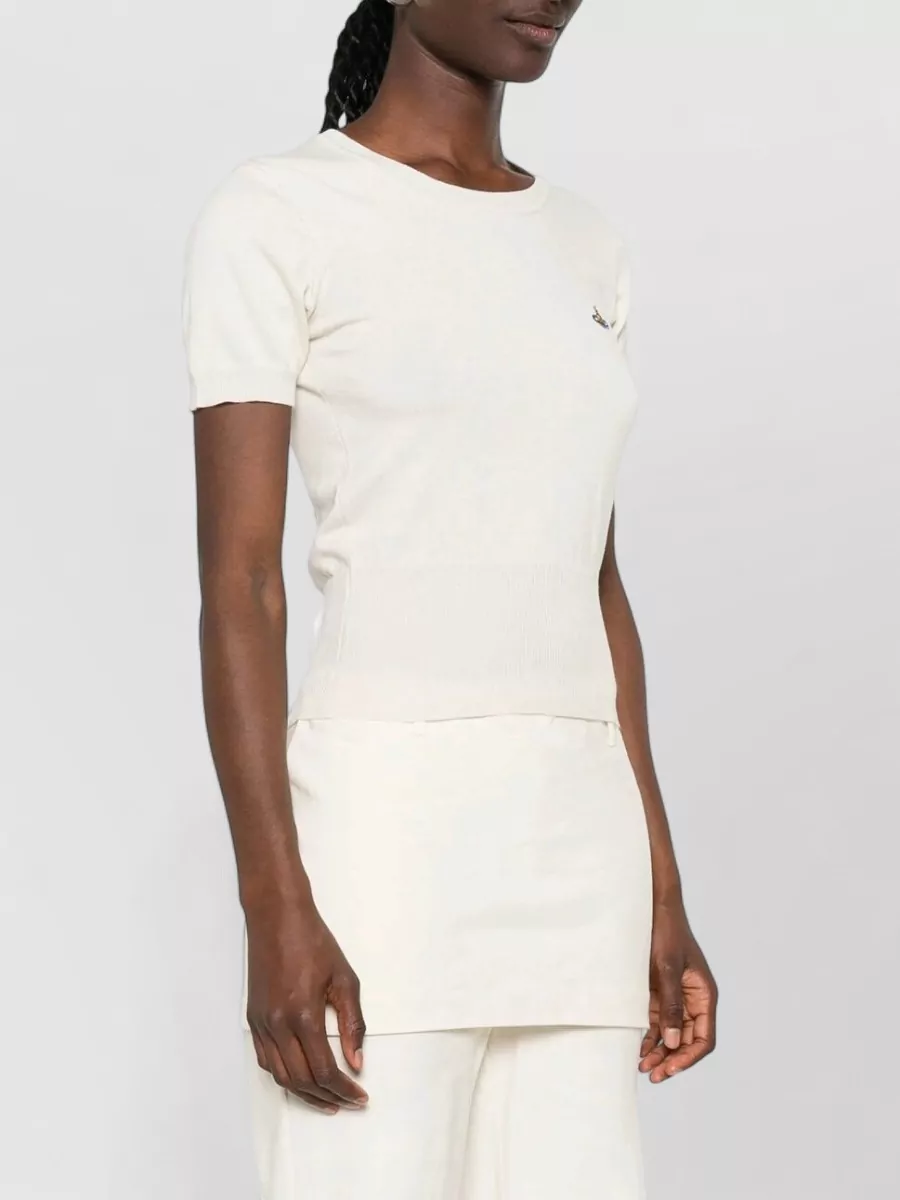 Vivienne Westwood Cashmere-Blend Ribbed Short-Sleeve Top