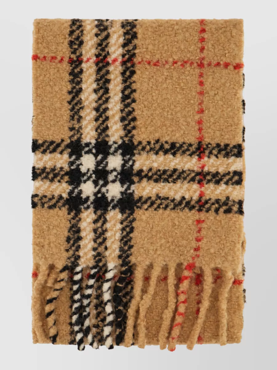 Burberry alpaca wool embroidered scarf
