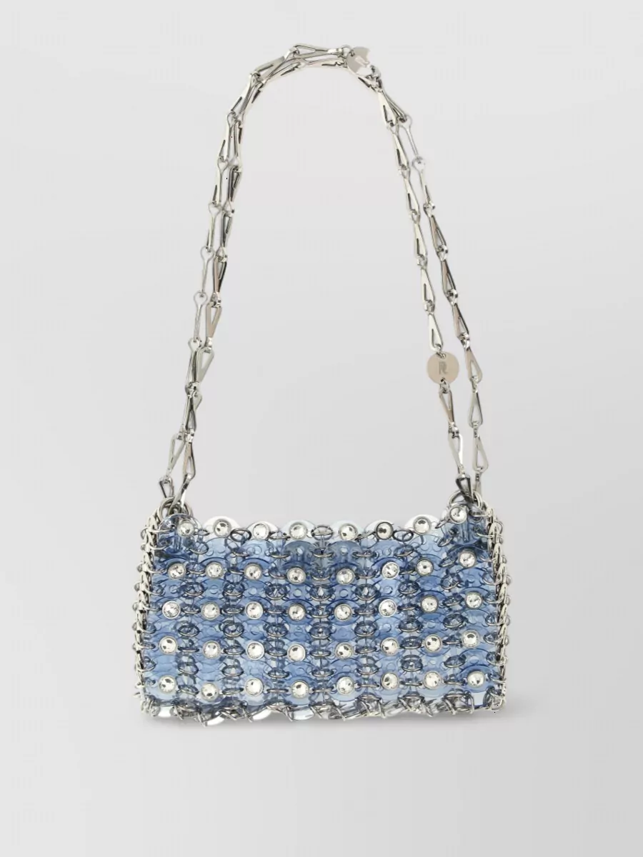 Paco Rabanne 1969 chain mail nano crystal-embellished clutch bag
