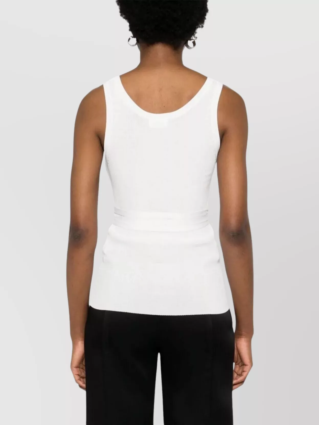Parosh Sleeveless Knit Top Waist Tie Detail