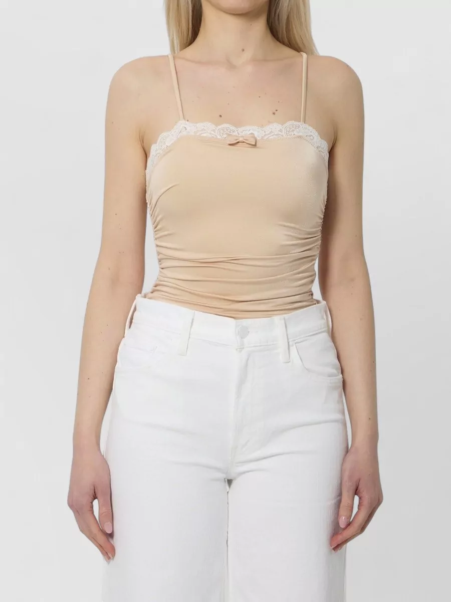 Chloé Ruched Lace Bodysuit