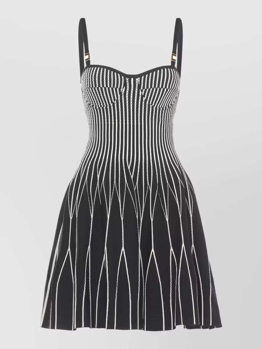 Elisabetta Franchi Striped Knee-Length Dress