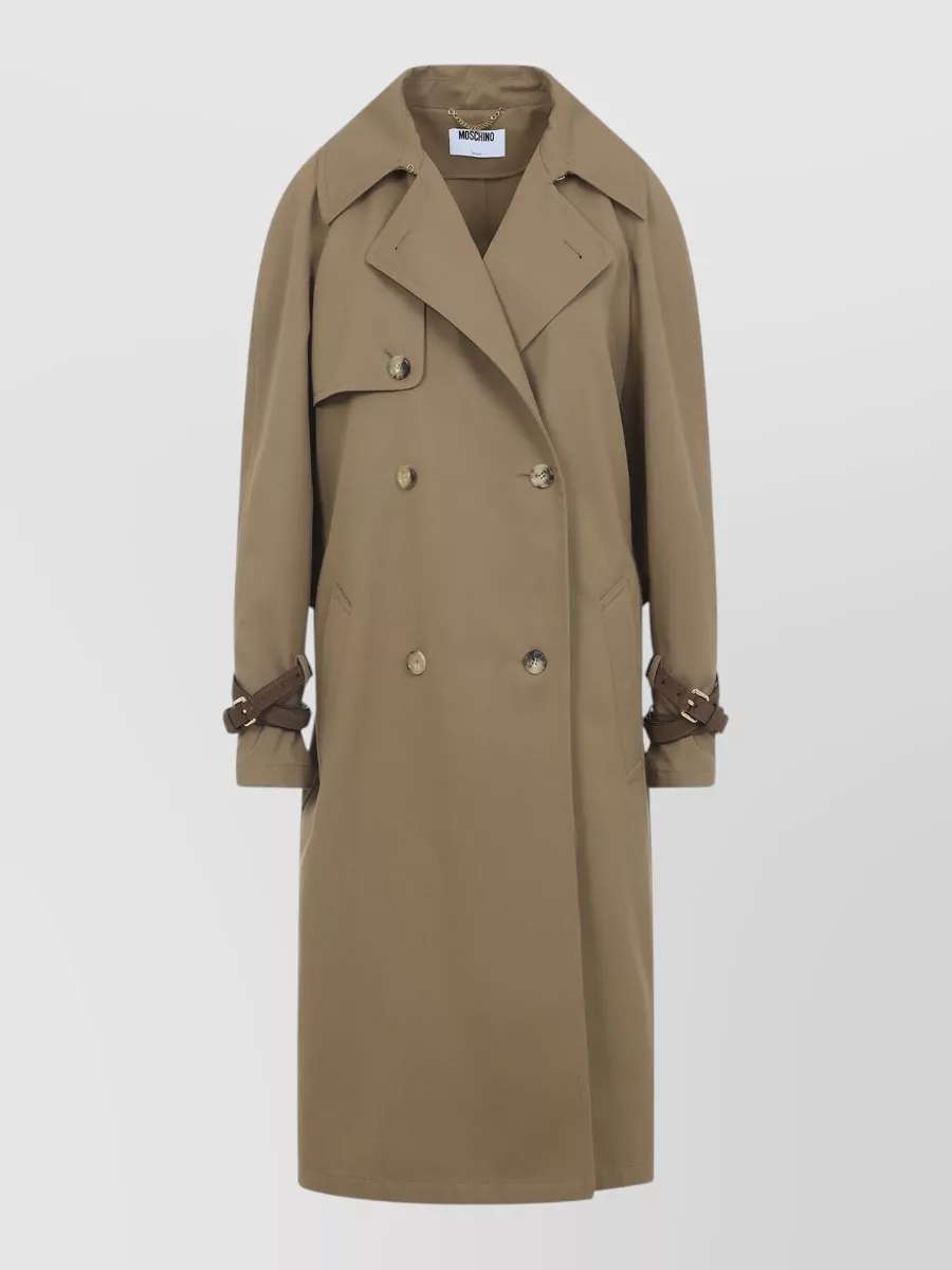 Moschino Double-breasted midi trench coat