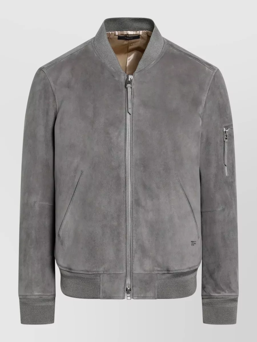 Tom Ford suede leather bomber jacket