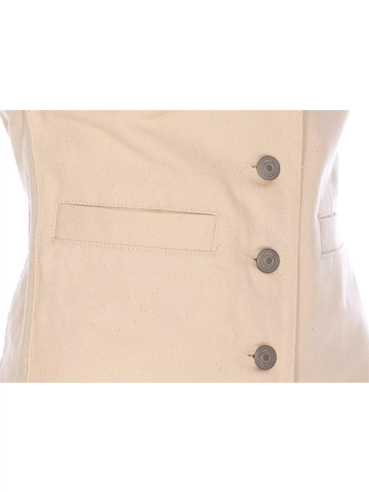 Shop Pinko Tie Back Button Front Sleeveless Jacket
