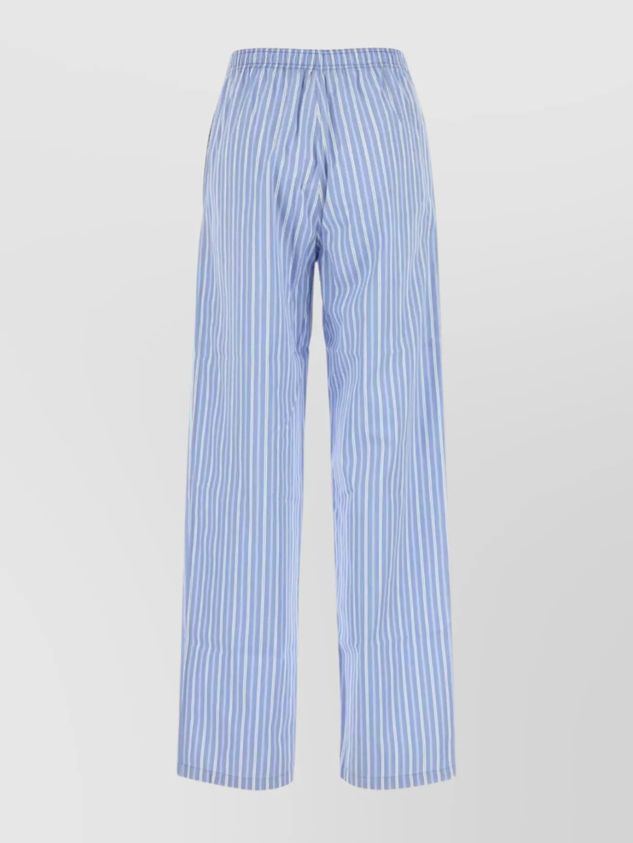 Miu Miu Striped Embroidered Pyjamas Pant In Blue