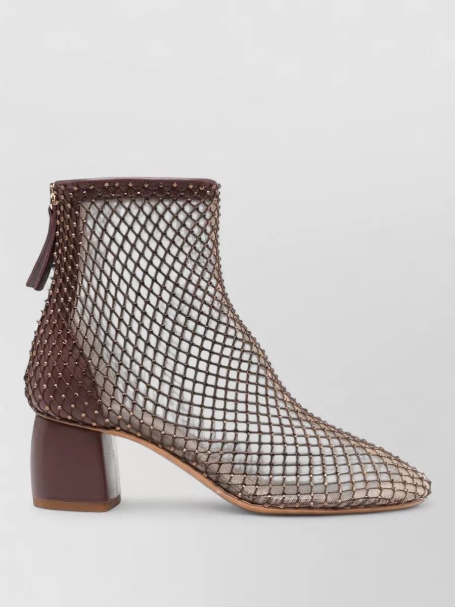 Forte Forte Leather Mesh Ankle Boots