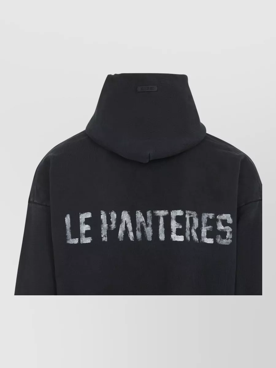 Fear Of God Graphic Hooded Sweatshirt Ribbed Cuffs