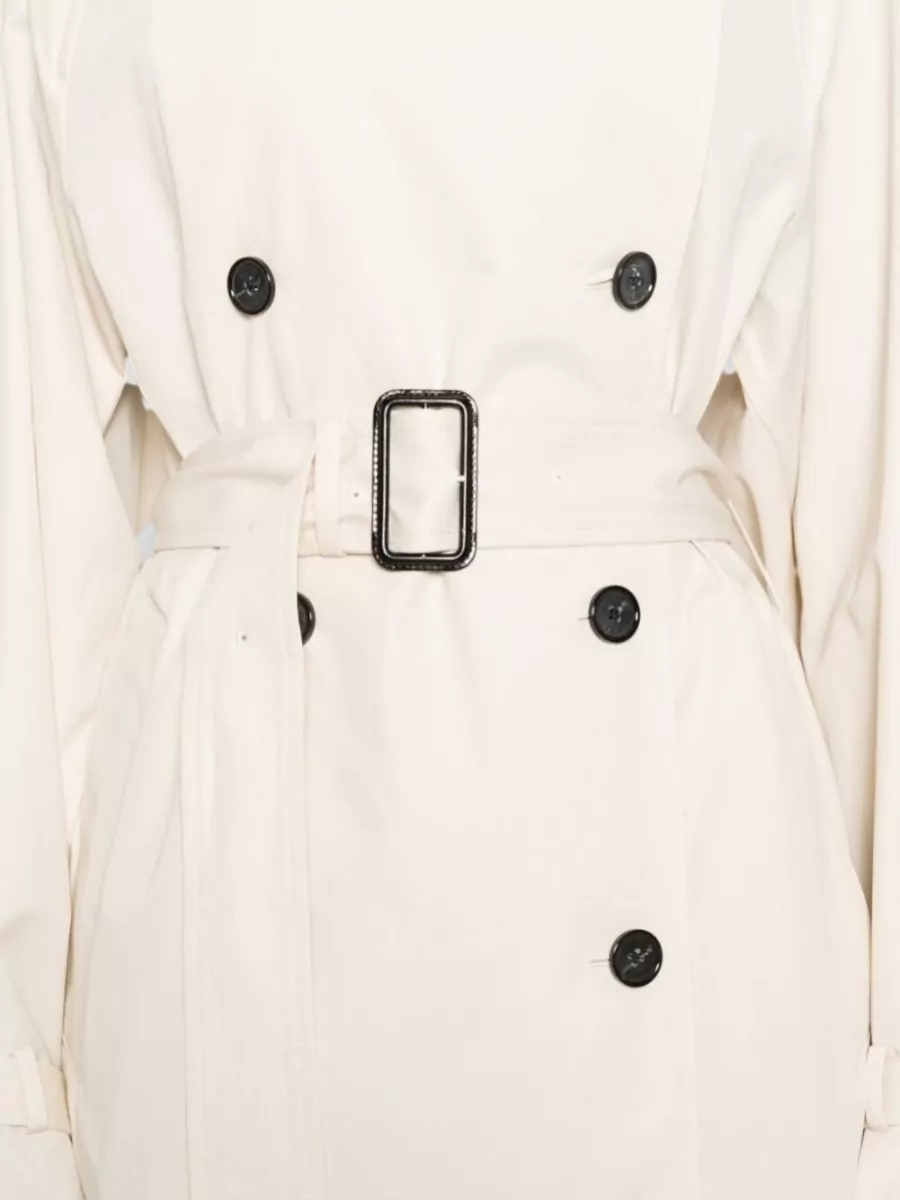 Totême Cotton Trench Coat Belted Waist Storm Flap