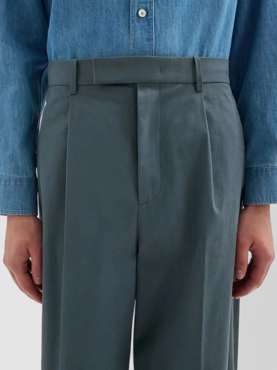 Jil Sander Cotton Drop-Crotch Wide-Leg Trousers