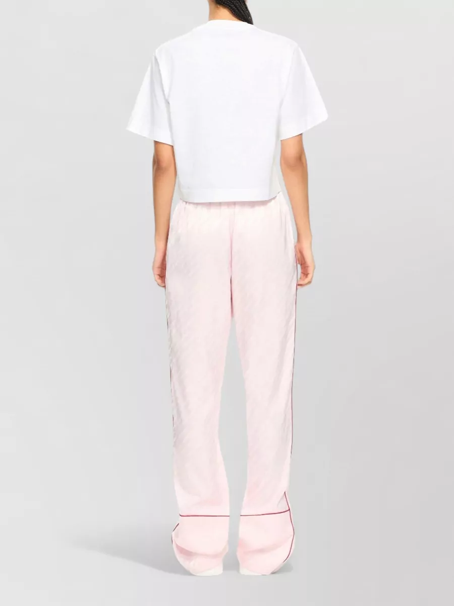 Off-White Printed Cotton Cropped T-Shirt