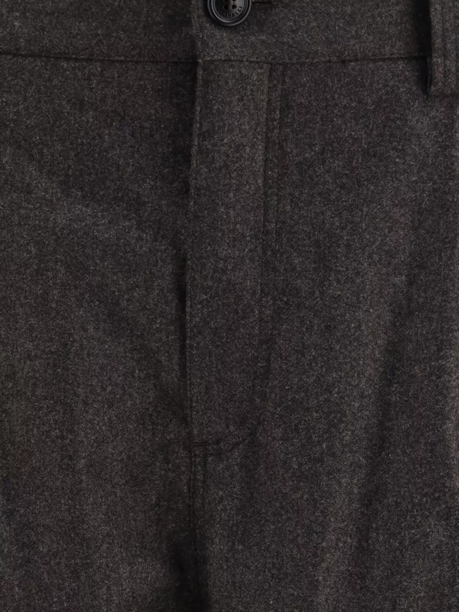 Brunello Cucinelli Wool Flannel Pleated Cargo Pants