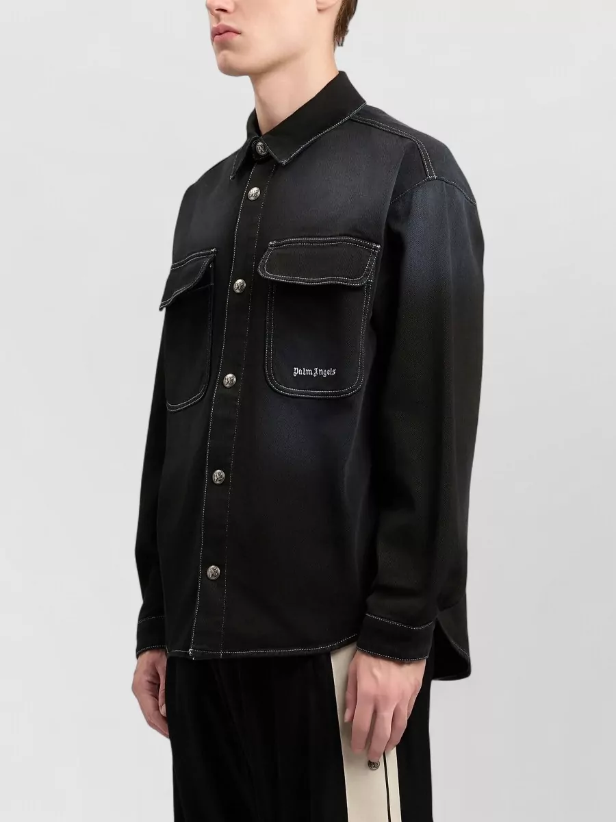 Palm Angels Denim Shirt Jacket