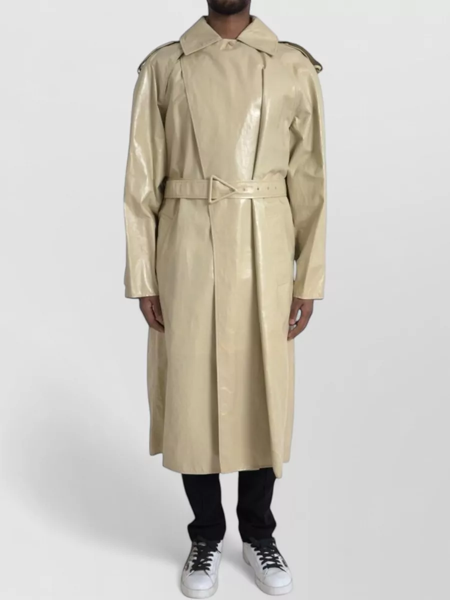 Bottega Veneta leather trench coat