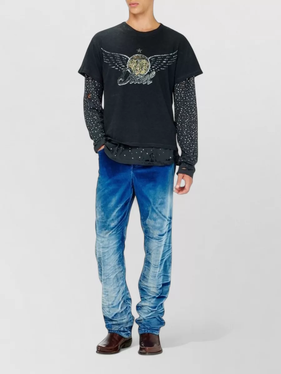 Diesel Cotton Hemp Graphic T-Shirt
