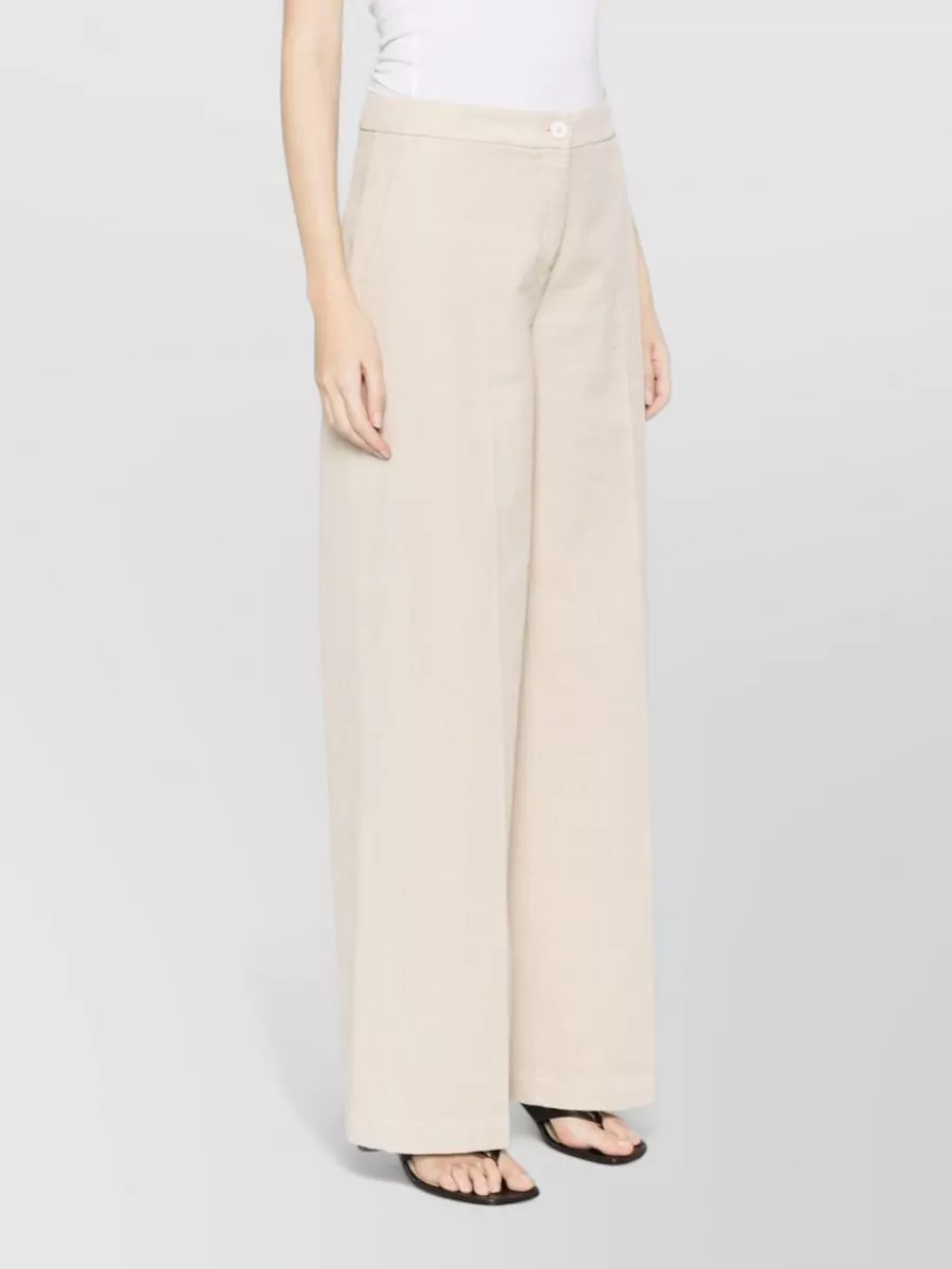 Via Masini 80 Cotton Wide-Leg Trousers