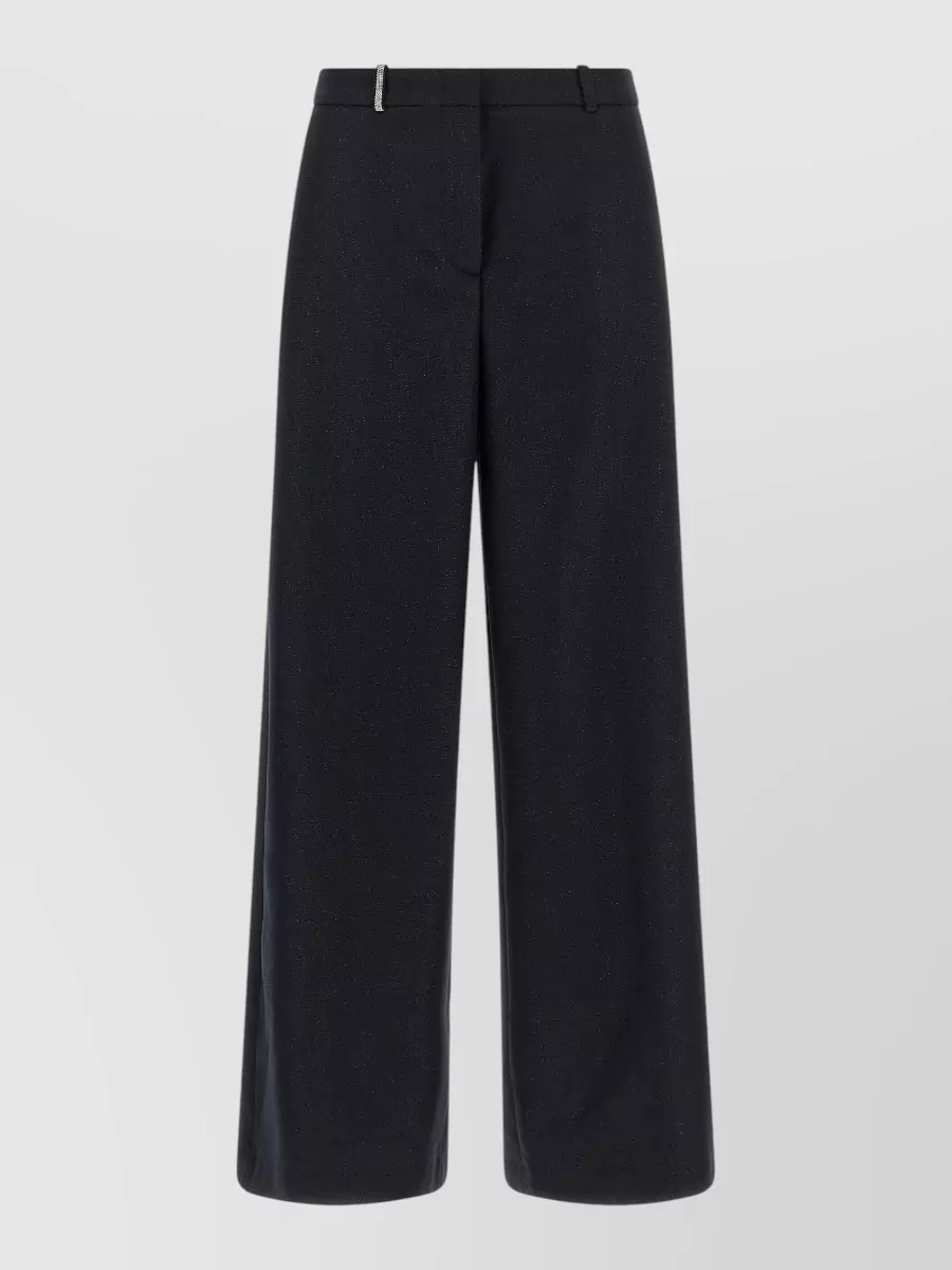 Peserico virgin wool high-rise wide-leg suit trousers