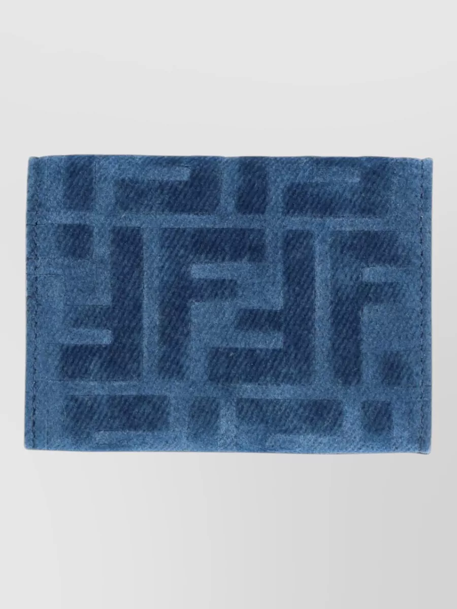 Fendi jacquard trifold wallet