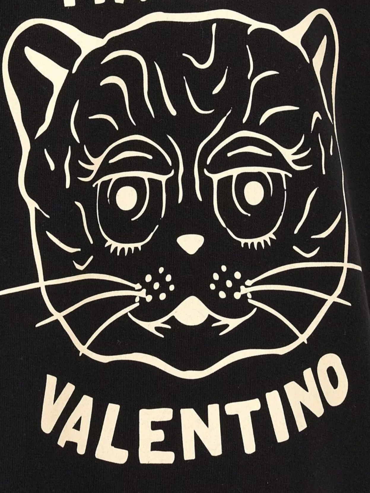 Valentino Garavani Sweatshirt With Le Chat De La Maison Patch In Black