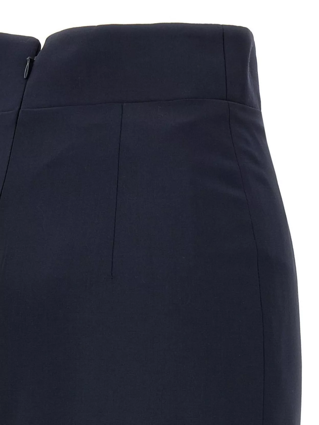 Tagliatore Wool Skirt With Back Slit And High-Waisted Design