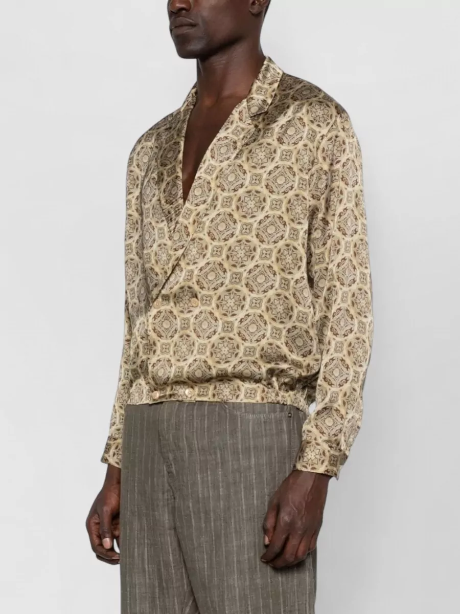 Emporio Armani Printed Double-Breasted Jacket