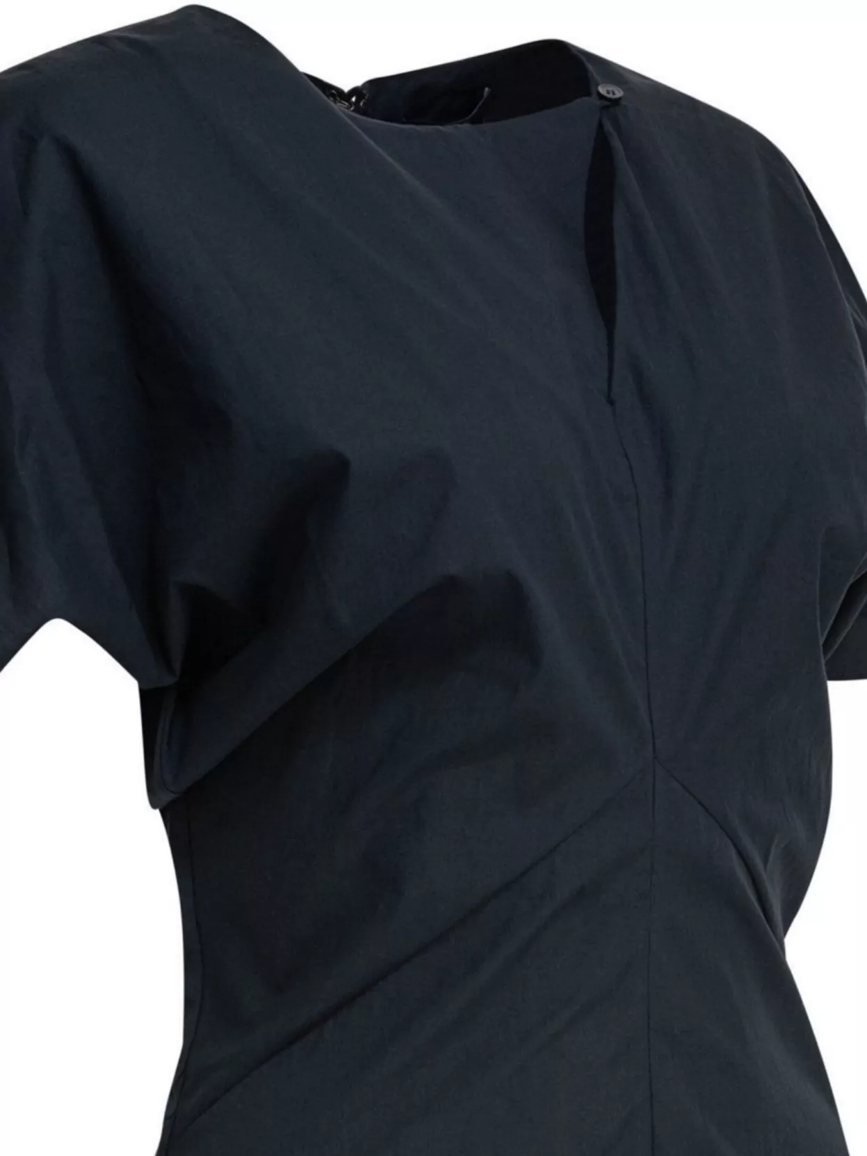 Soeur Draped Detail Short Sleeves V-Neck Back