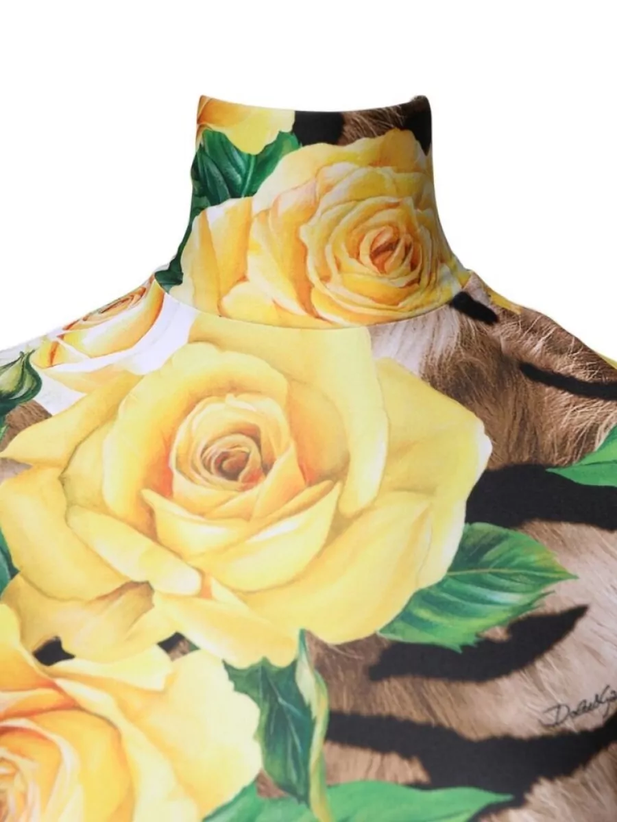 Dolce&Gabbana Floral-Print Sheath Mini Dress