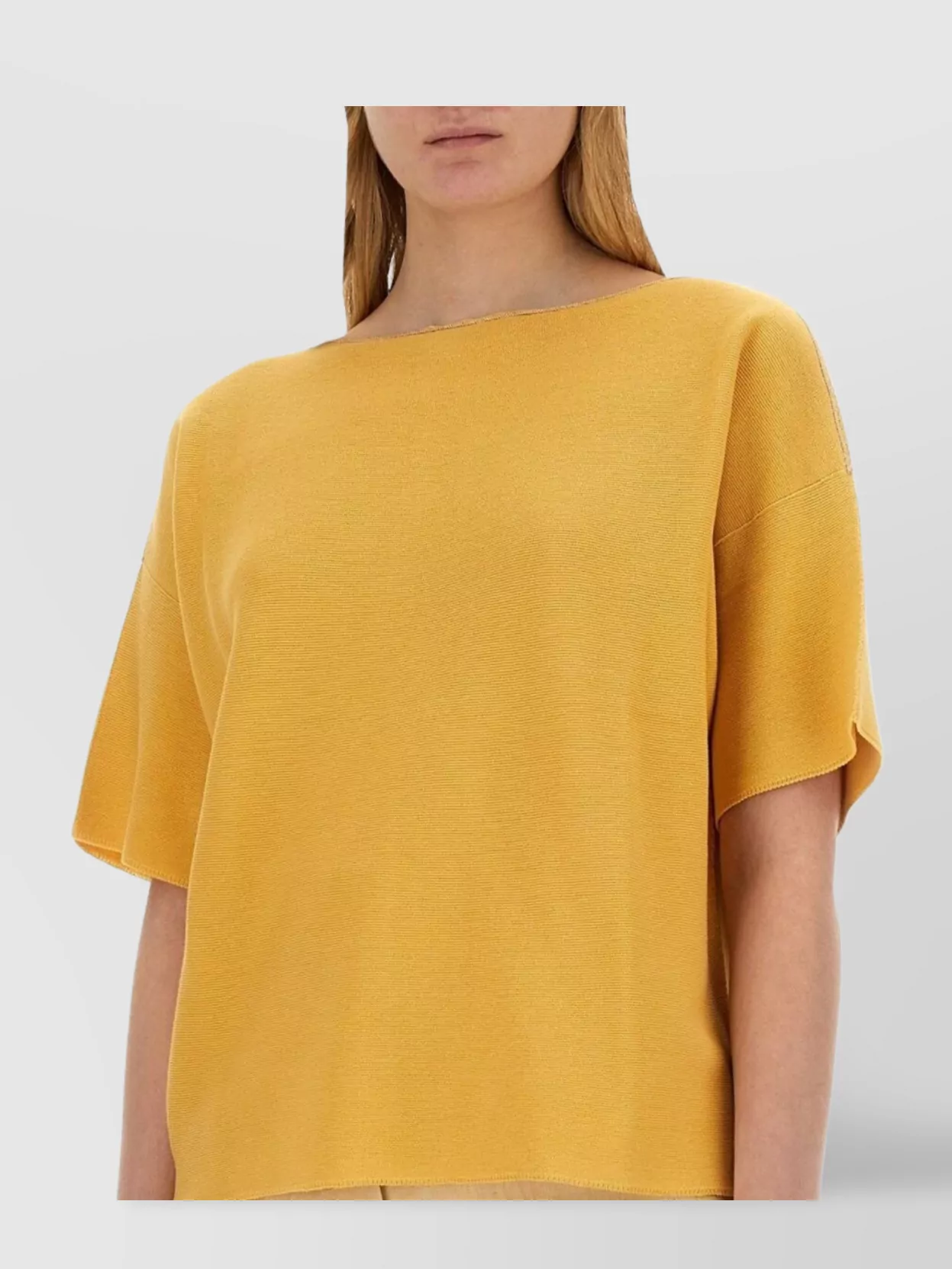 Fabiana Filippi Boat Neck Lightweight Cotton Knit Top