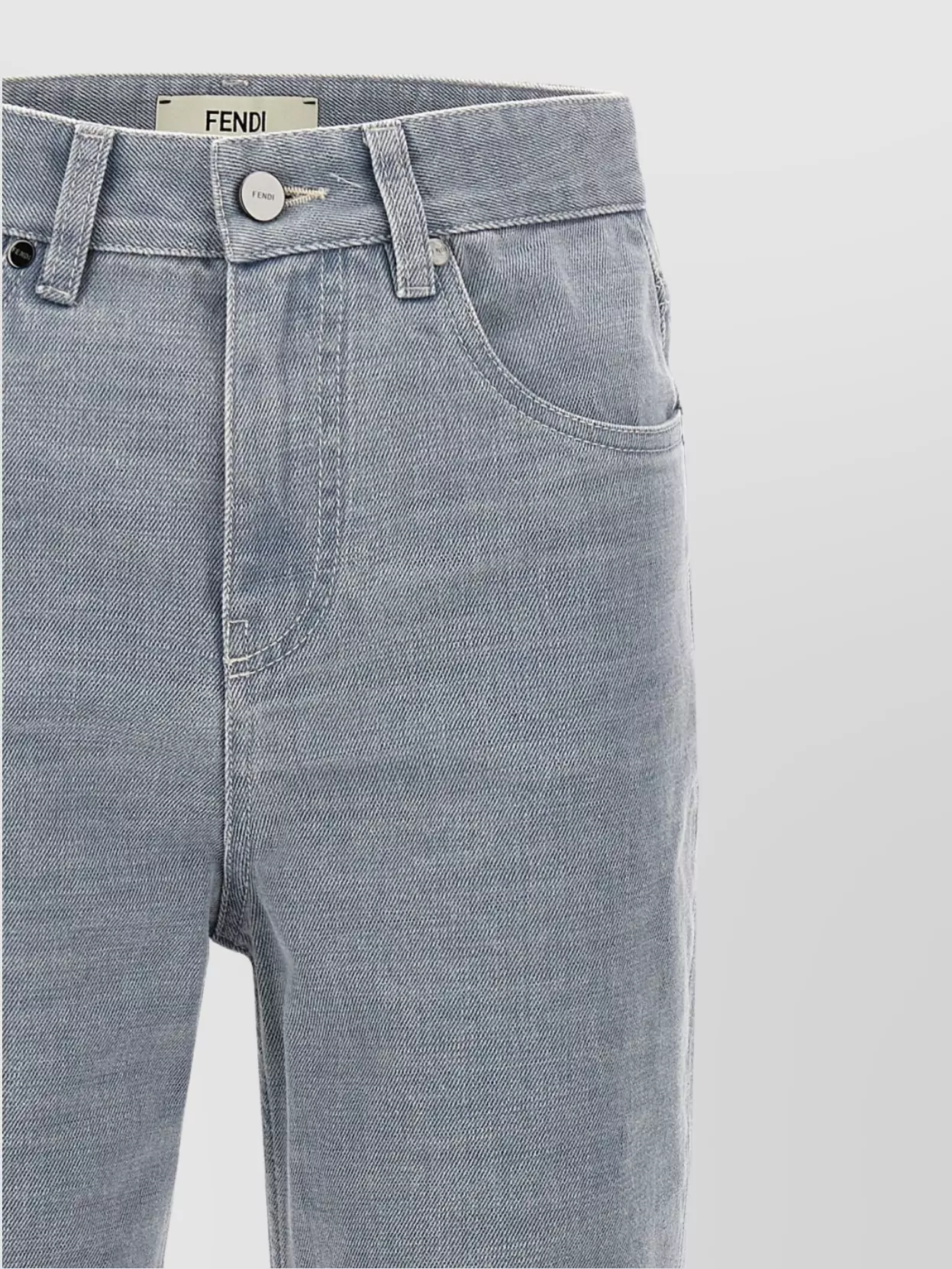 Fendi Versatile Denim Trousers With Belt Loops