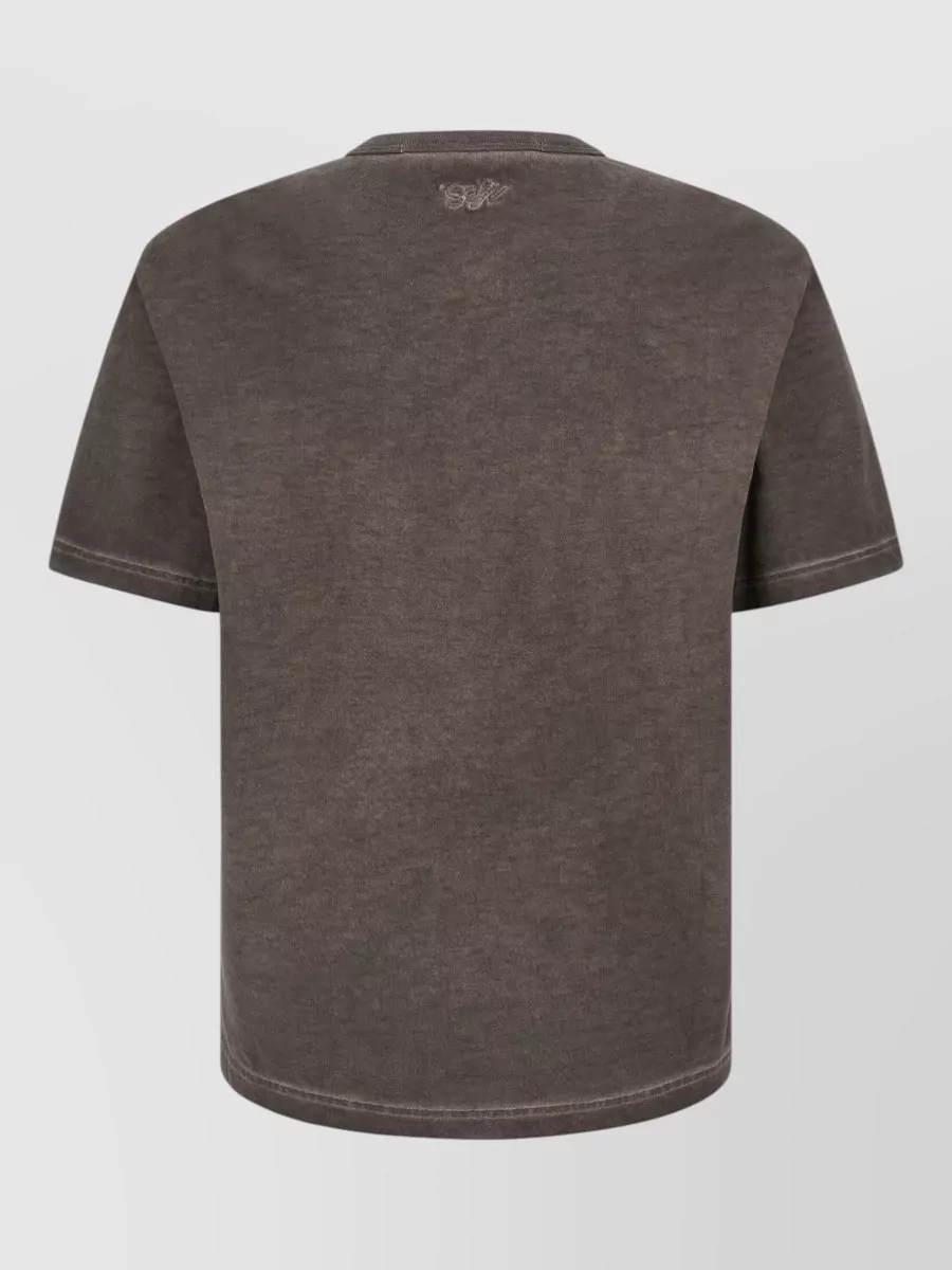 Séfr Ribbed Washed Cotton Jersey Short-Sleeve T-Shirt