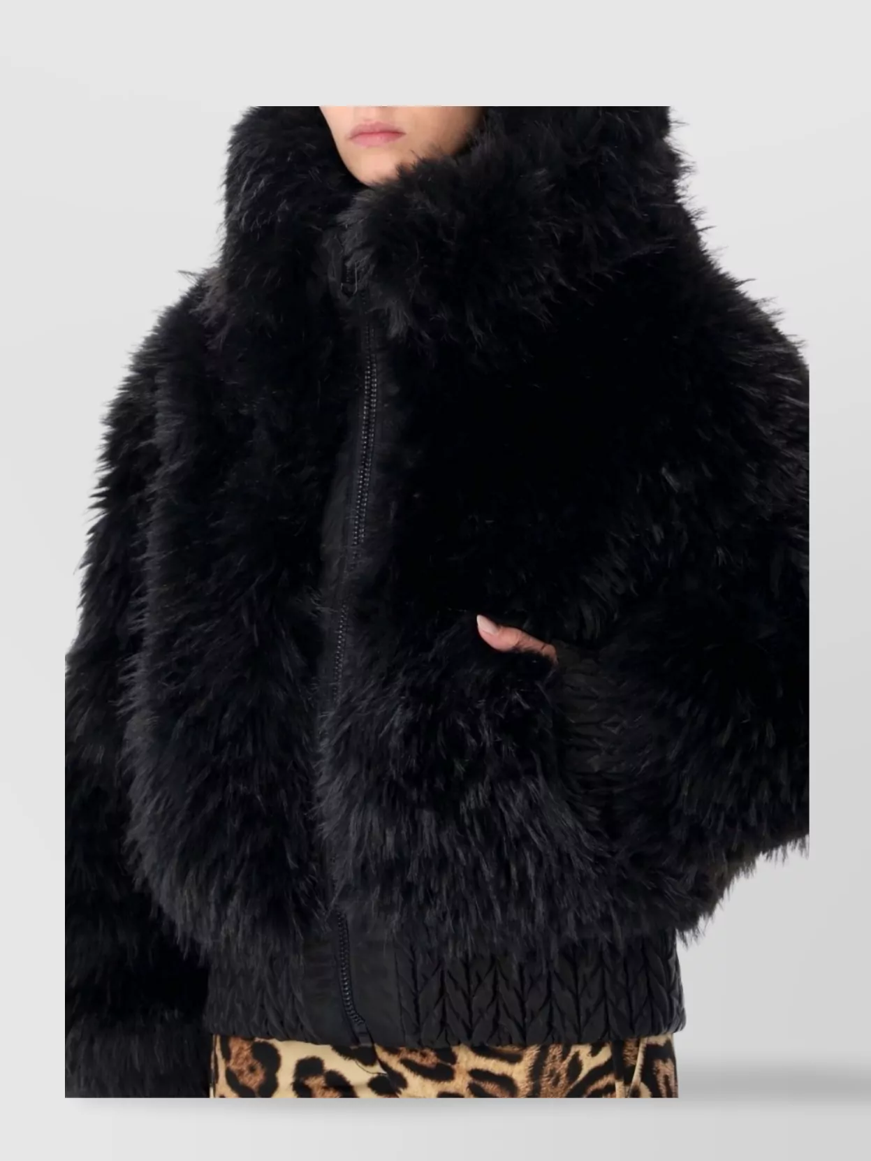 Goldbergh High Collar Faux Fur Jacket With Pockets