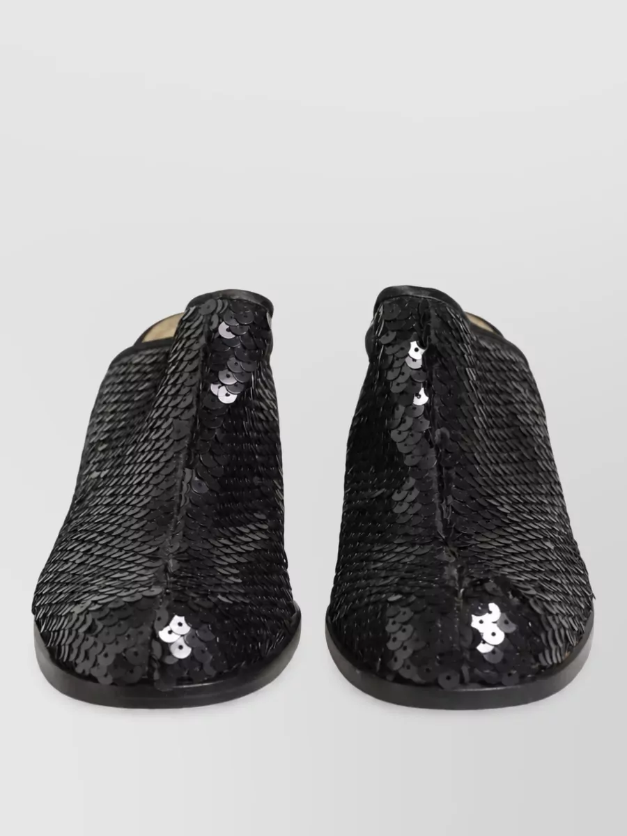 Dolce&Gabbana leather sequined mules