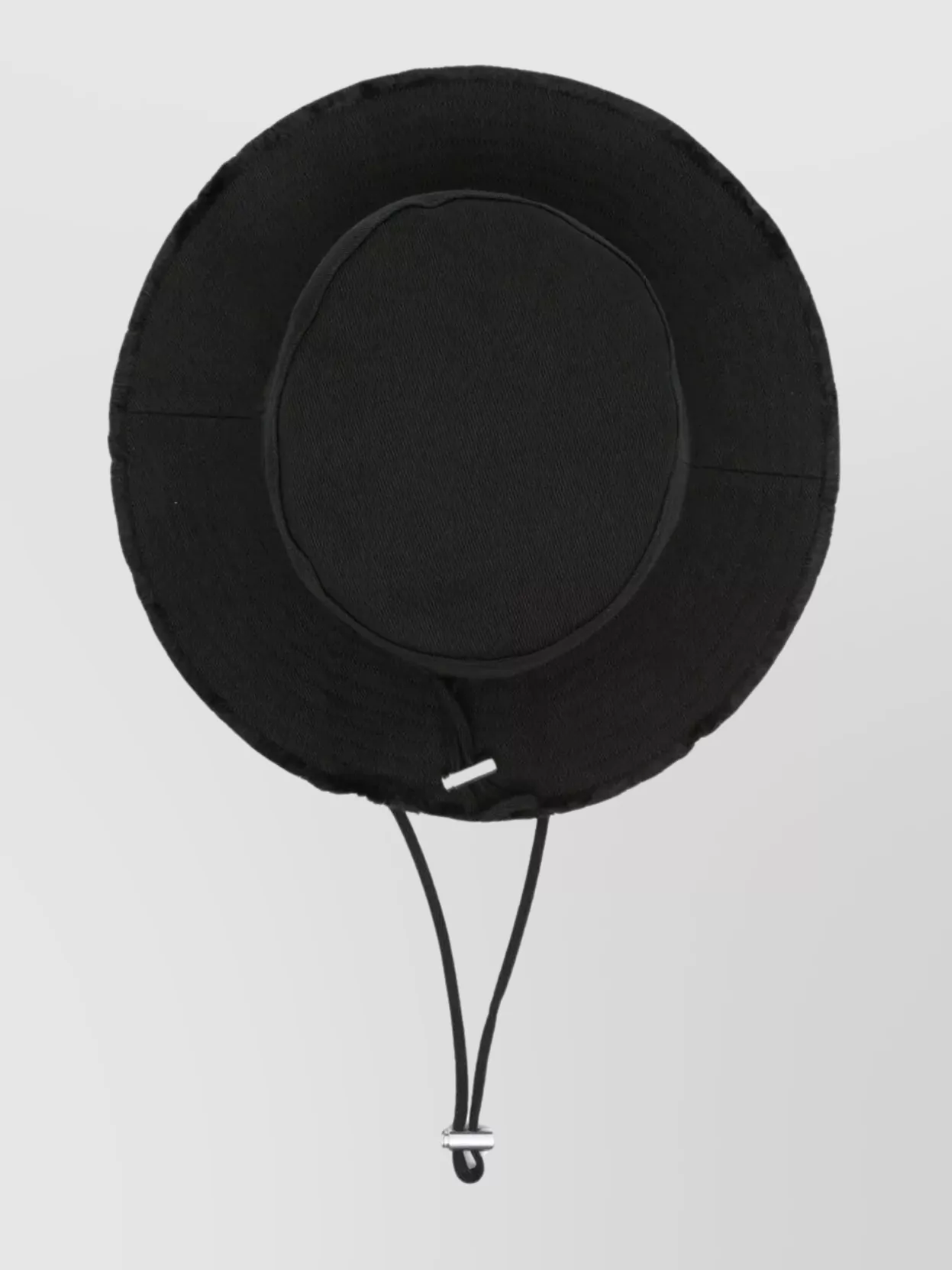 Jacquemus Fringed Edge Artichoke Bob Hat In Black