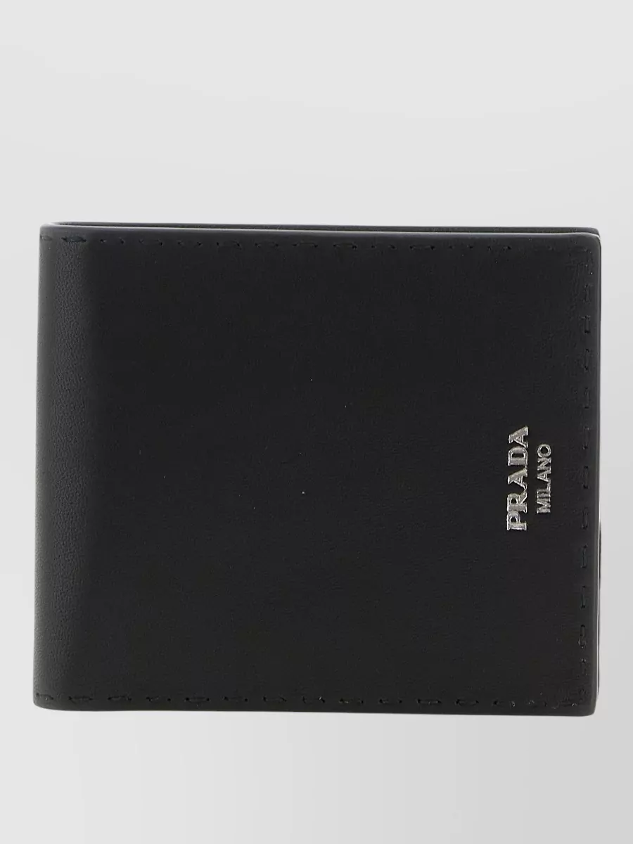 Prada leather bifold wallet