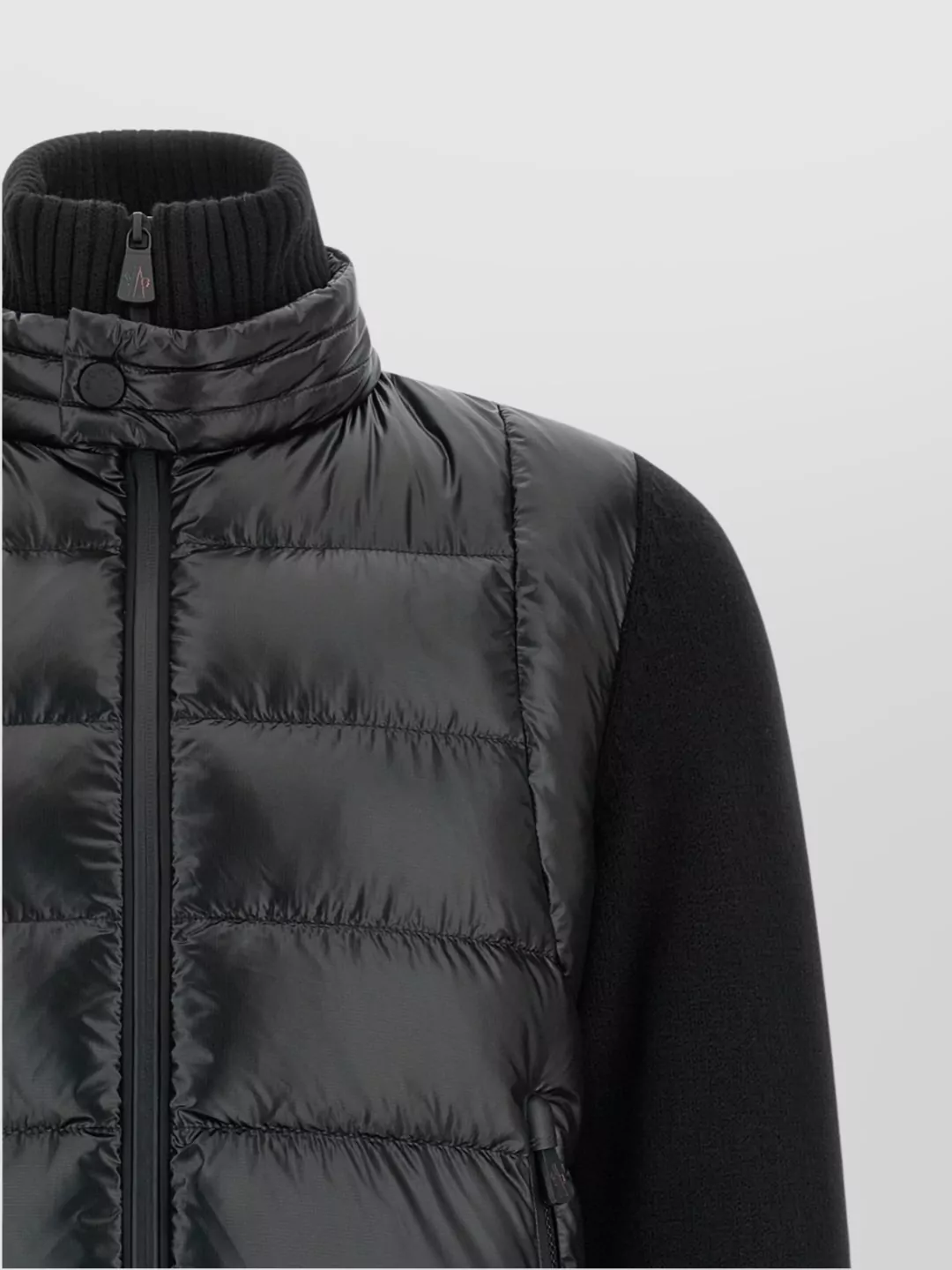 Moncler Grenoble High Collar Puffer Cardigan With Zip Pockets
