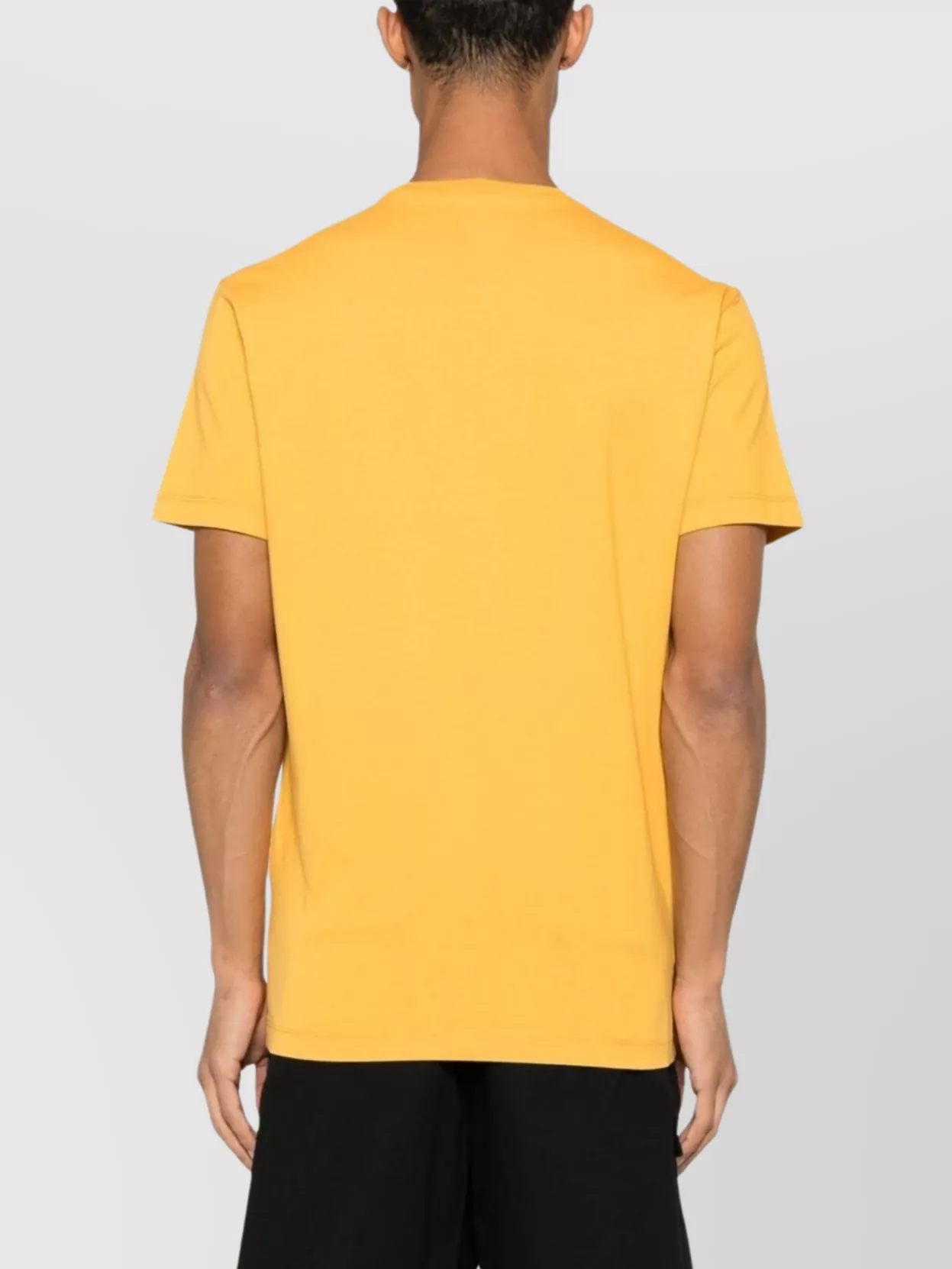 Dsquared2 Yellow Crewneck T-shirt With Maxi Logo Print On The Front In Yellow