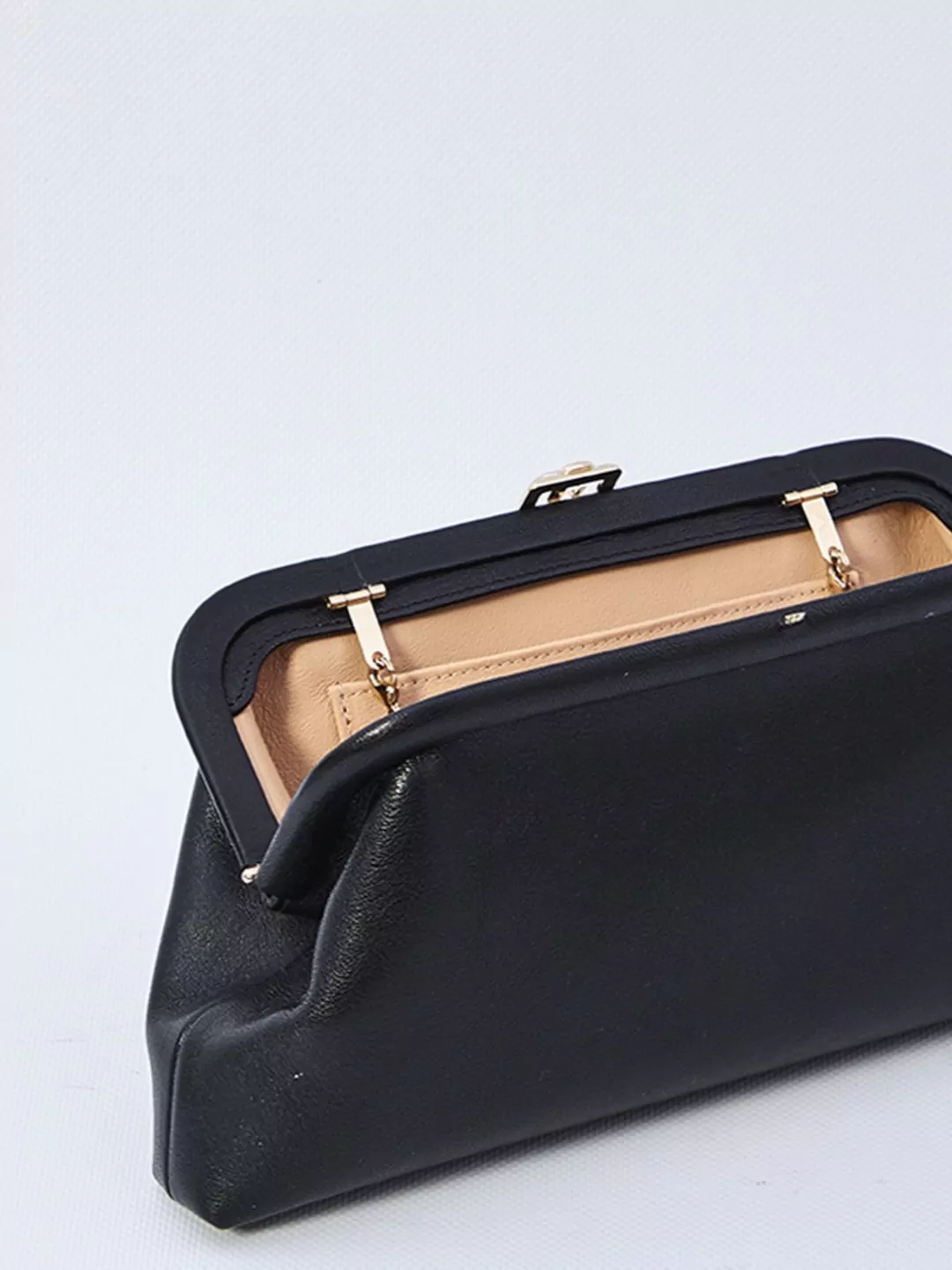 Jimmy Choo Structured Chain Strap Clutch Bag
