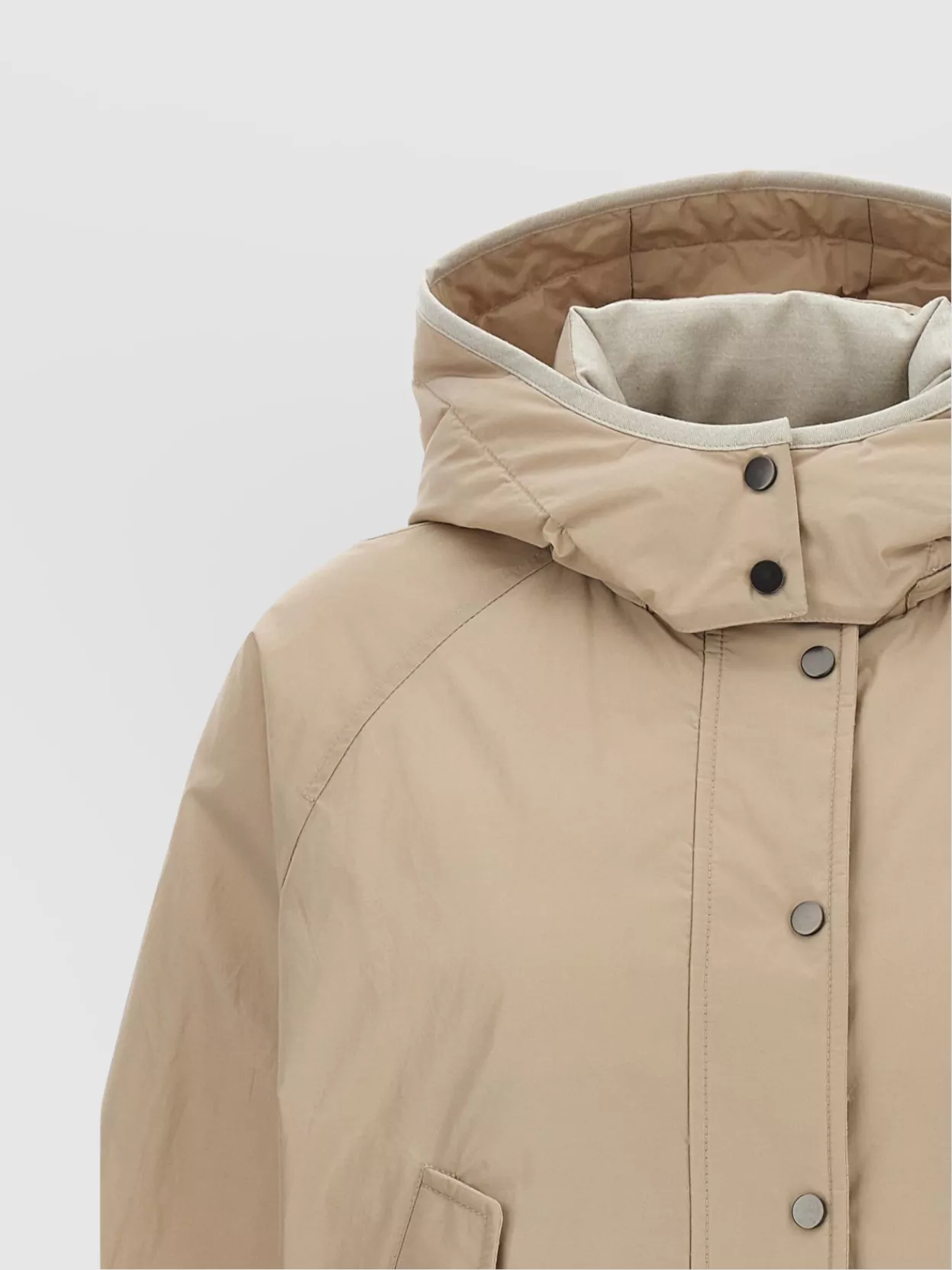 Brunello Cucinelli Cropped High Collar Quilted Jacket