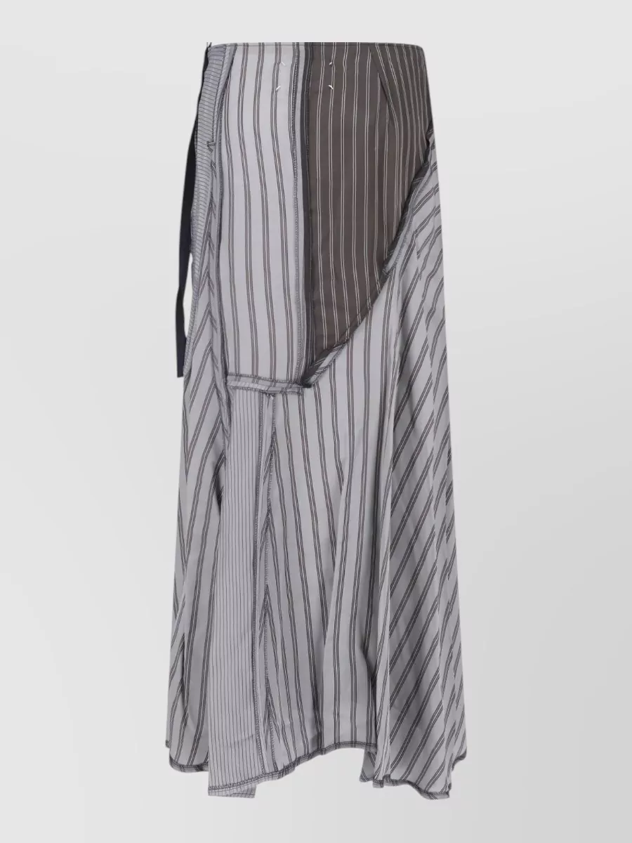 Maison Margiela Cupro Asymmetric Midi Skirt