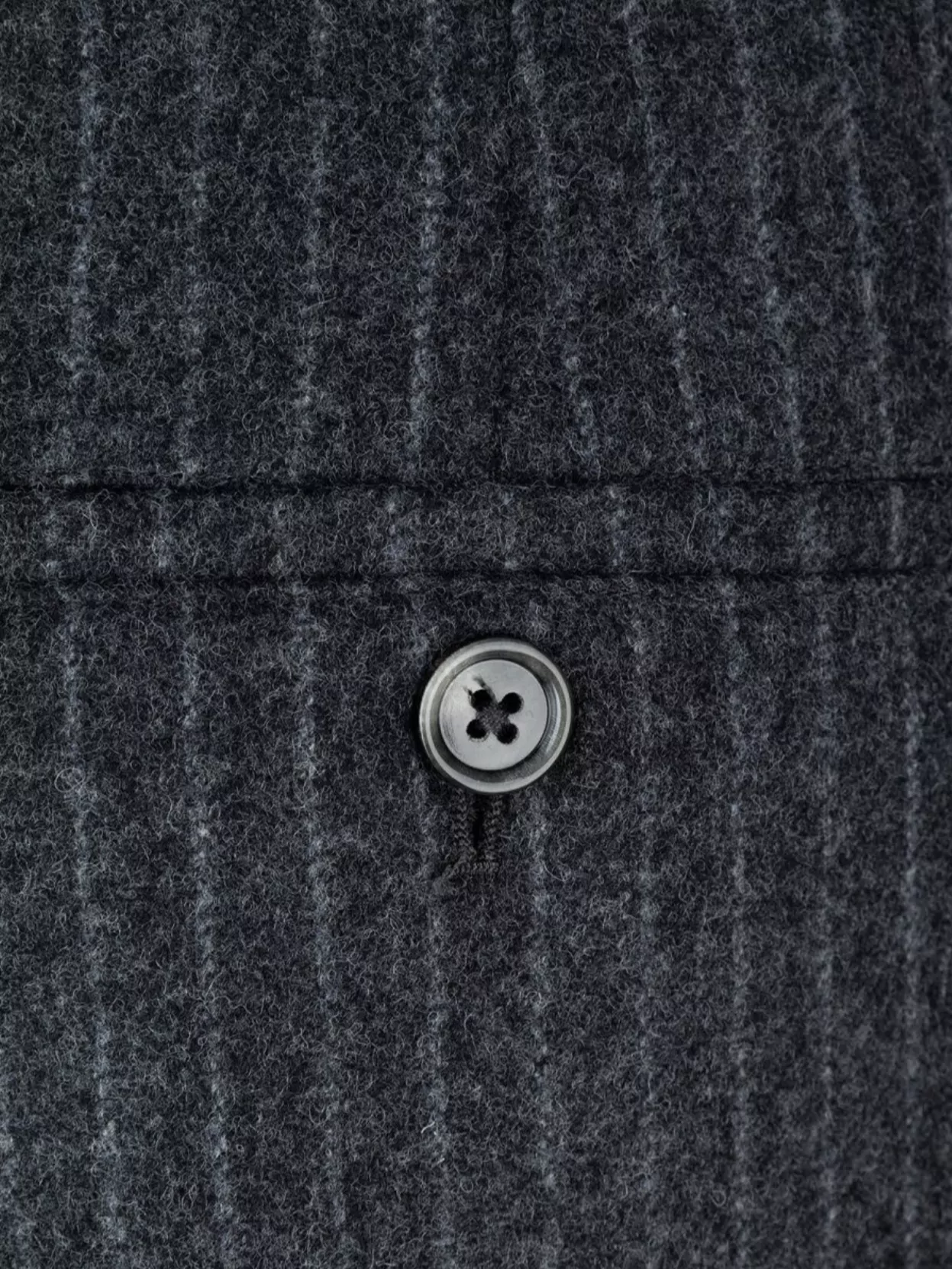 AMI ALEXANDRE MATTIUSSI TROUSERS BELT LOOPS BUTTON DETAIL PINSTRIPES
